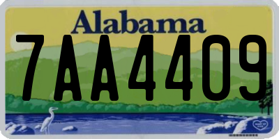 AL license plate 7AA4409
