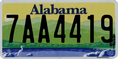 AL license plate 7AA4419