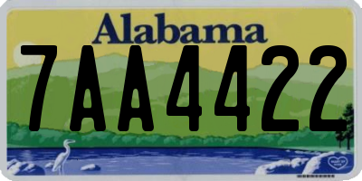 AL license plate 7AA4422