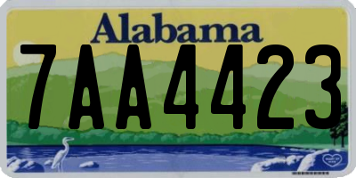 AL license plate 7AA4423