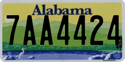 AL license plate 7AA4424
