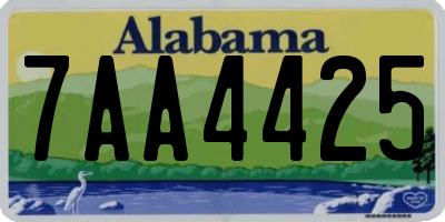AL license plate 7AA4425