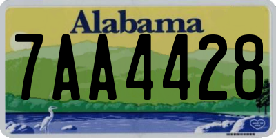 AL license plate 7AA4428
