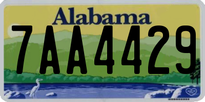 AL license plate 7AA4429