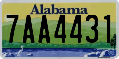 AL license plate 7AA4431
