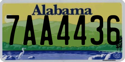 AL license plate 7AA4436