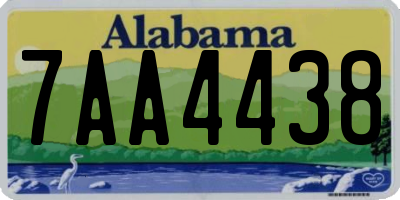 AL license plate 7AA4438