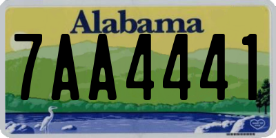 AL license plate 7AA4441