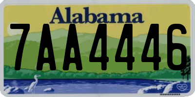 AL license plate 7AA4446