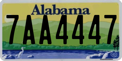 AL license plate 7AA4447