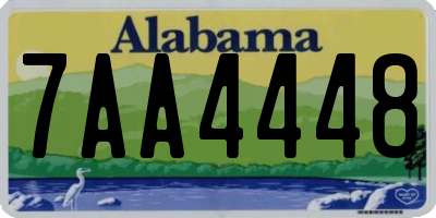 AL license plate 7AA4448