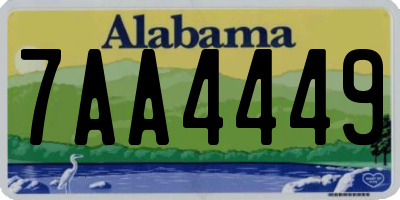 AL license plate 7AA4449