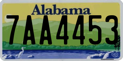 AL license plate 7AA4453