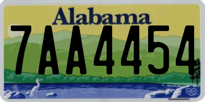 AL license plate 7AA4454