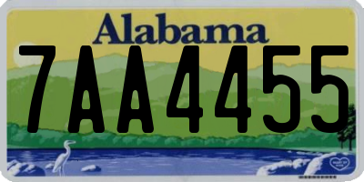 AL license plate 7AA4455