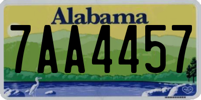 AL license plate 7AA4457