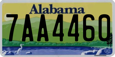 AL license plate 7AA4460