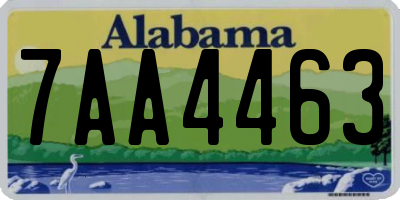AL license plate 7AA4463
