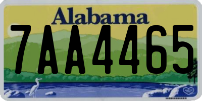 AL license plate 7AA4465