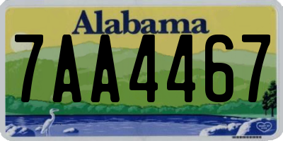 AL license plate 7AA4467