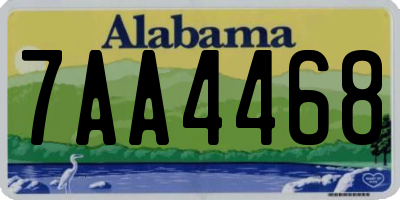 AL license plate 7AA4468