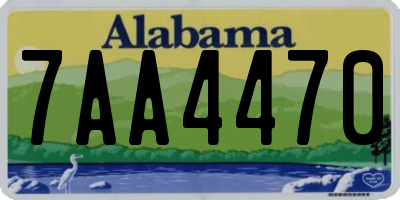 AL license plate 7AA4470
