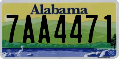 AL license plate 7AA4471