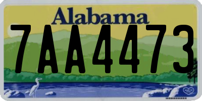 AL license plate 7AA4473