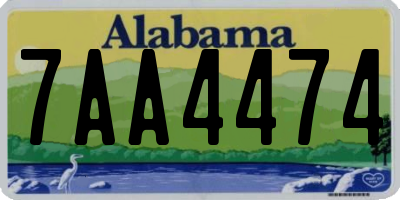 AL license plate 7AA4474