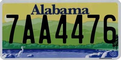 AL license plate 7AA4476