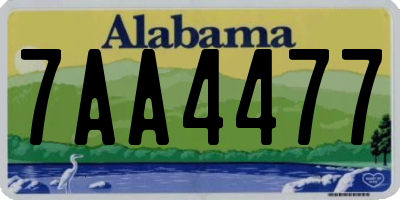 AL license plate 7AA4477