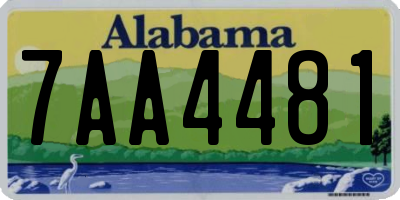 AL license plate 7AA4481