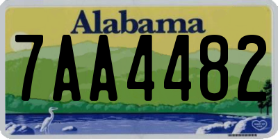 AL license plate 7AA4482