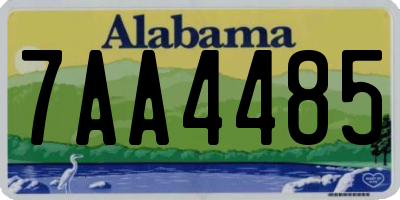 AL license plate 7AA4485