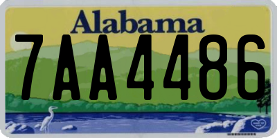AL license plate 7AA4486