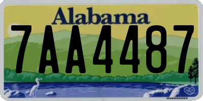 AL license plate 7AA4487