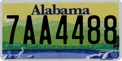 AL license plate 7AA4488
