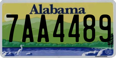 AL license plate 7AA4489