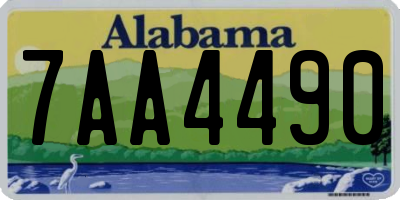 AL license plate 7AA4490
