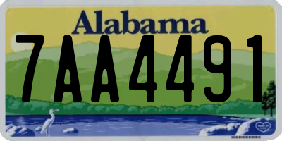 AL license plate 7AA4491