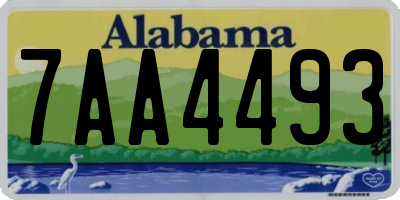 AL license plate 7AA4493