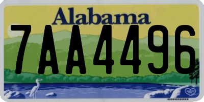 AL license plate 7AA4496