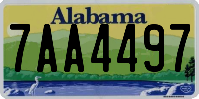AL license plate 7AA4497
