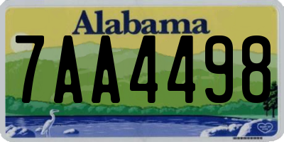 AL license plate 7AA4498