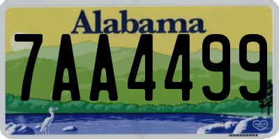 AL license plate 7AA4499