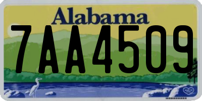 AL license plate 7AA4509