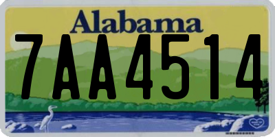 AL license plate 7AA4514