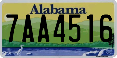 AL license plate 7AA4516