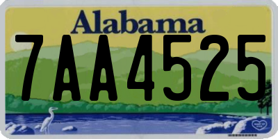 AL license plate 7AA4525