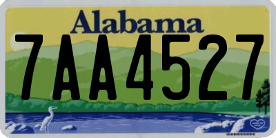 AL license plate 7AA4527